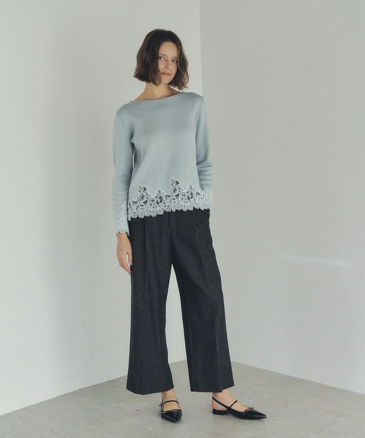 YECCA VECCA「レースヘムニット」|ニット・セーター|