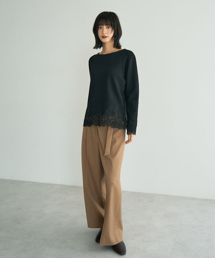 YECCA VECCA「レースヘムニット」|ニット・セーター|