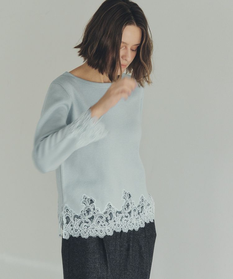 YECCA VECCA「レースヘムニット」|ニット・セーター|
