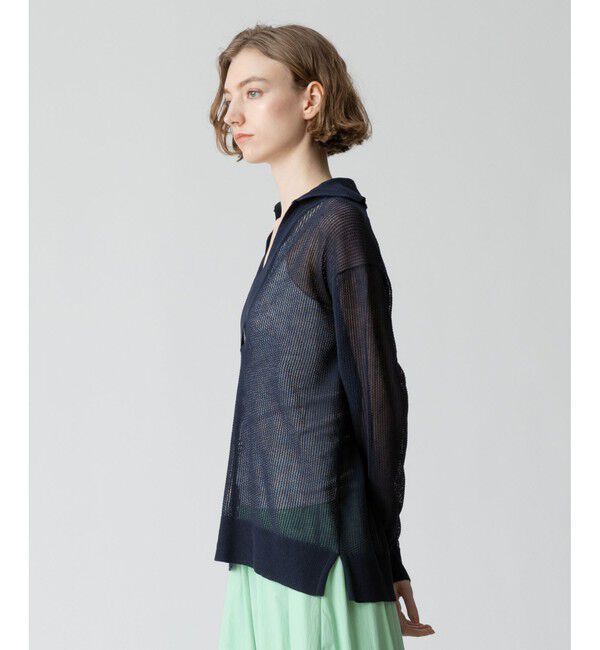 allureville「シアーカノコスキッパーネック プルオーバー」|ニット・セーター|