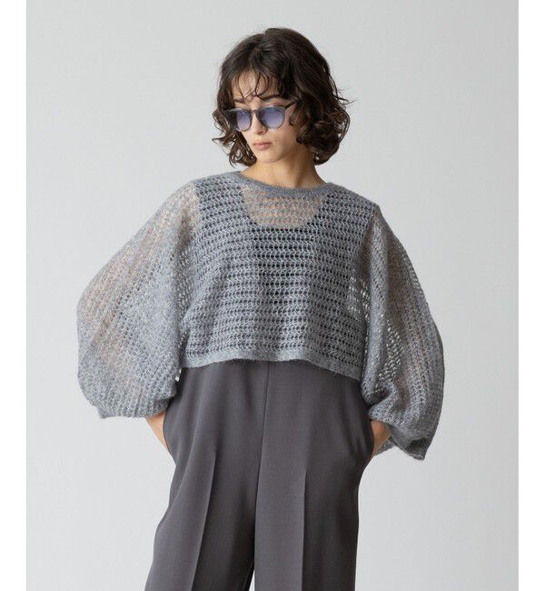 allureville「ドライモヘヤメッシュプルオーバー」|ニット・セーター|