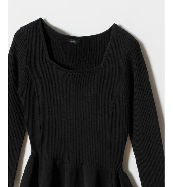 allureville「ウエストマークコクーンニットワンピース」|ワンピース|