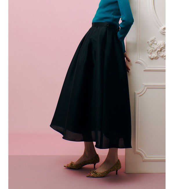 LOULOU WILLOUGHBY「【LOULOU WILLOUGHBY】シルキーダブルクロススカート」|スカート|