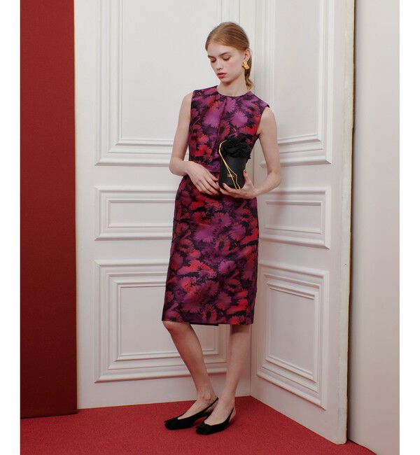 LOULOU WILLOUGHBY「【LOULOU WILLOUGHBY】LIMONTA ジャガードノースリワンピース」|ワンピース|