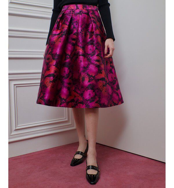 LOULOU WILLOUGHBY「【LOULOU WILLOUGHBY】LIMONTAジャガードフレアスカート」|フレア|