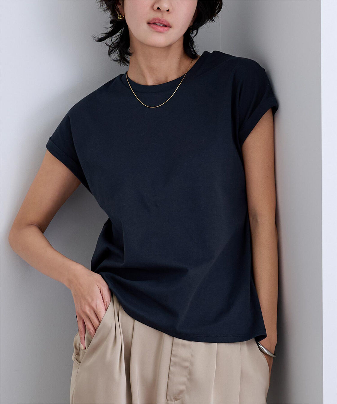 ur's「汗染み防止ダブルカフスTシャツ」|Tシャツ・カットソー|