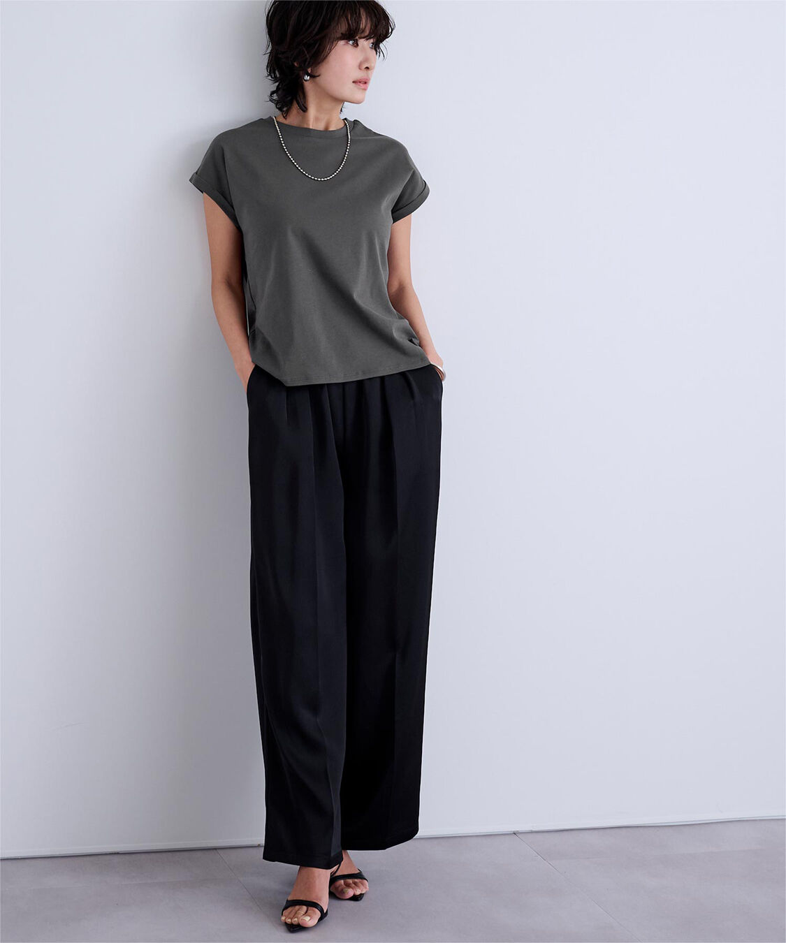 ur's「汗染み防止ダブルカフスTシャツ」|Tシャツ・カットソー|