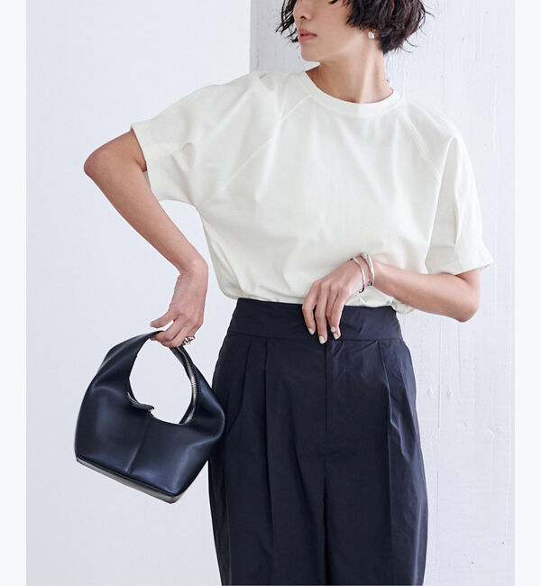 ur's「汗染み防止タックボリュームスリーブTシャツ」|Tシャツ・カットソー|ホワイト