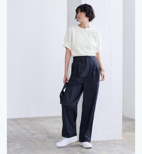 ur's「汗染み防止タックボリュームスリーブTシャツ」|Tシャツ・カットソー|