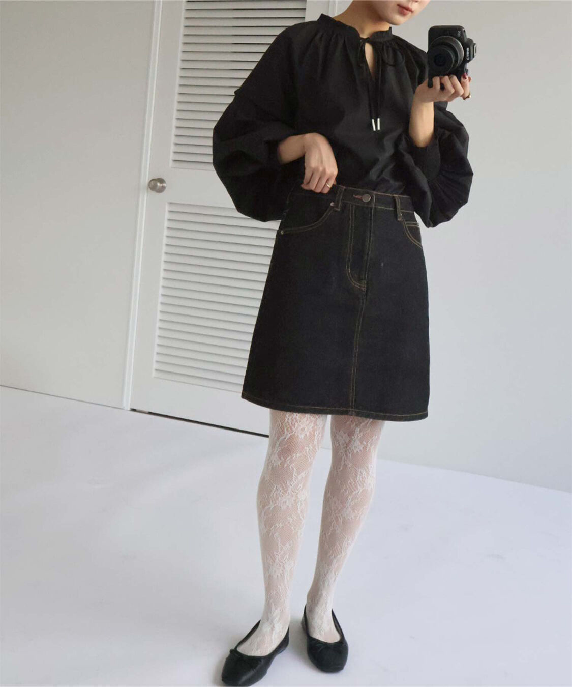 titivate「ギャザーリボンボイルブラウス」|シャツ・ブラウス|