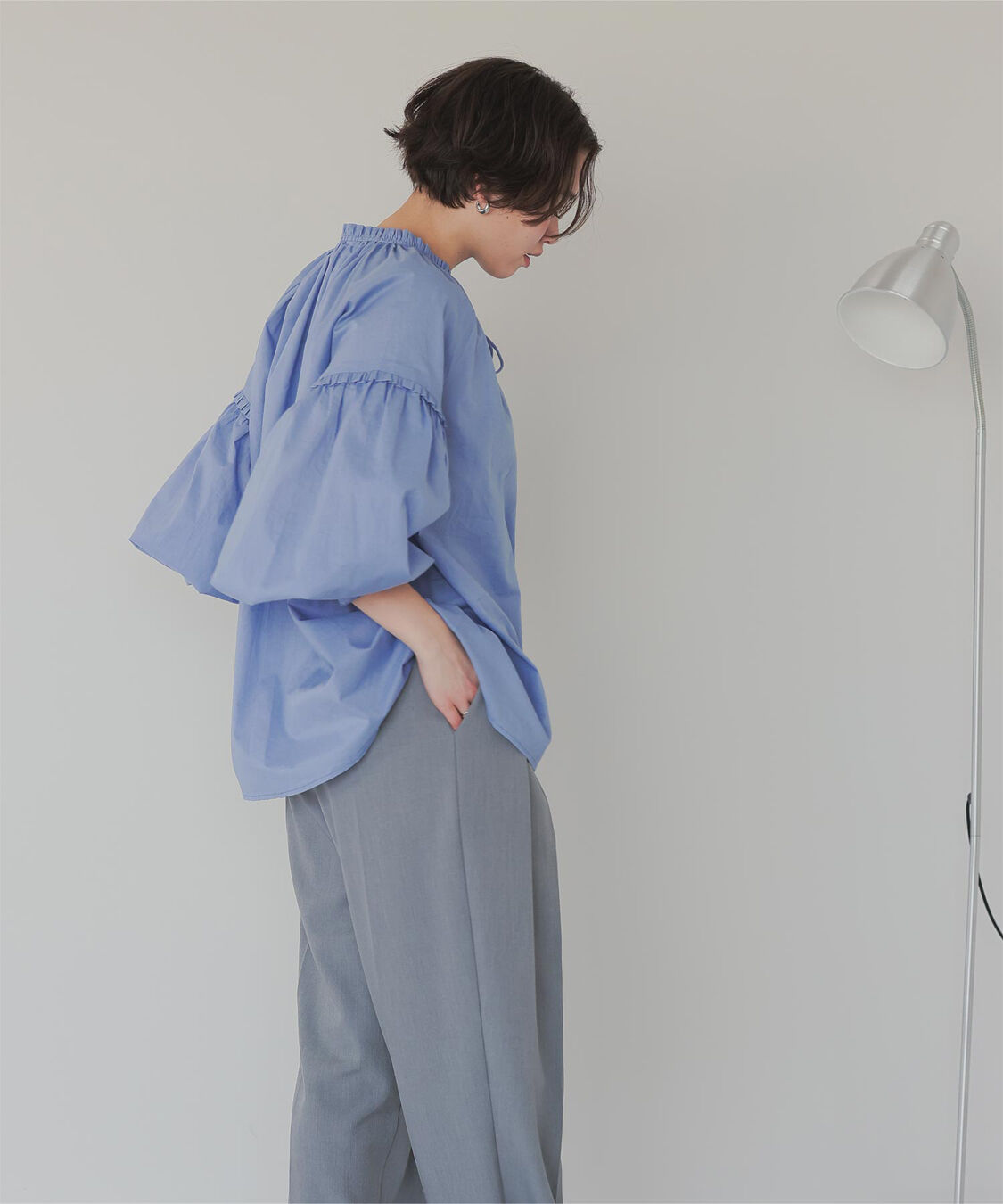 titivate「ギャザーリボンボイルブラウス」|シャツ・ブラウス|