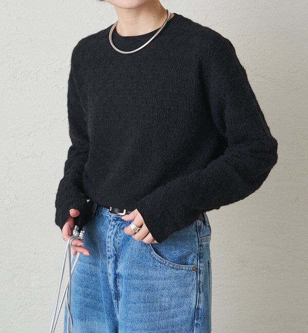  「シャギー花柄ストレッチジャガードプルオーバー」|プルオーバー|