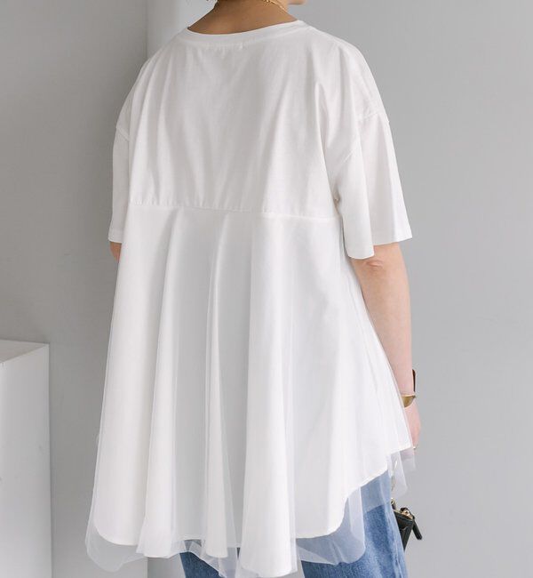  「《リバイバル》【WEB限定/Du noir】チュールドッキングTシャツ」|Tシャツ・カットソー|