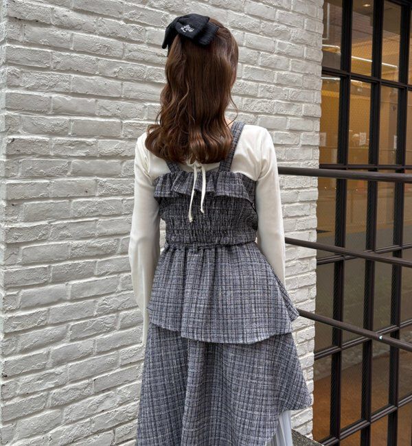  「【LouLoumei】異素材ミックスツイードセットアップ」|その他|