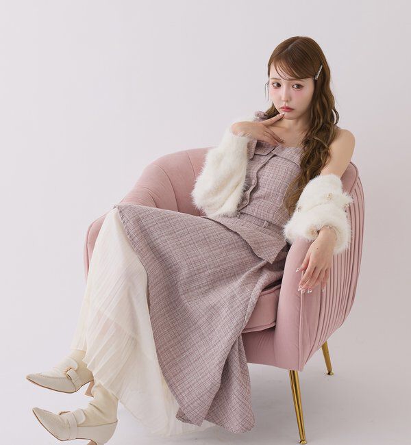  「【LouLoumei】異素材ミックスツイードセットアップ」|その他|