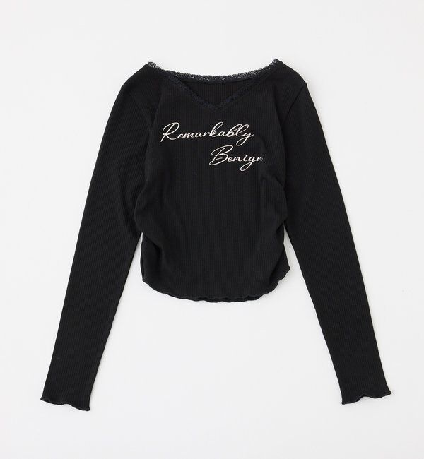  「ロゴテレコトップス」|プルオーバー|ブラック