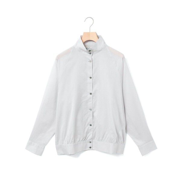 MidiUmi「MidiUmi シアースウィングトップシャツ」|シャツ・ブラウス|ライトグレー