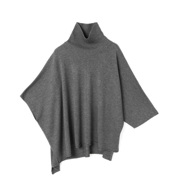 mizuiro ind「mizuiro ind ポンチョライクプルオーバー」|ニット・セーター|グレー