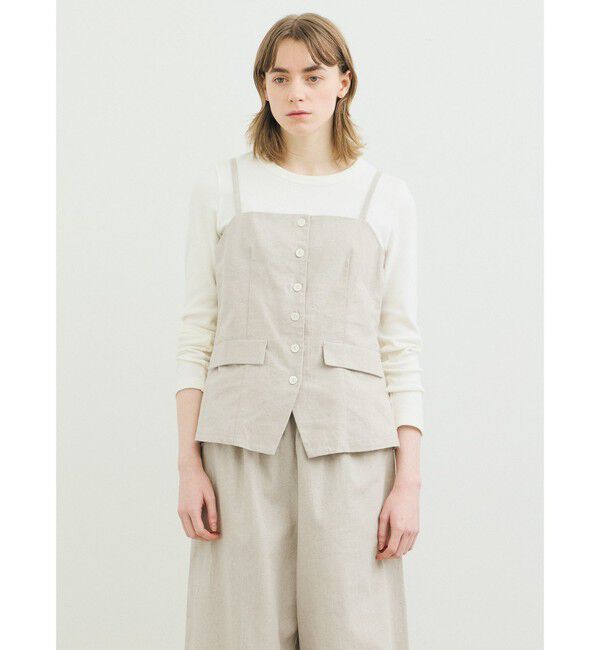 MARMARMAR「MARMARMAR リネン混ビスチェ風ベスト」|ベスト・ジレ|