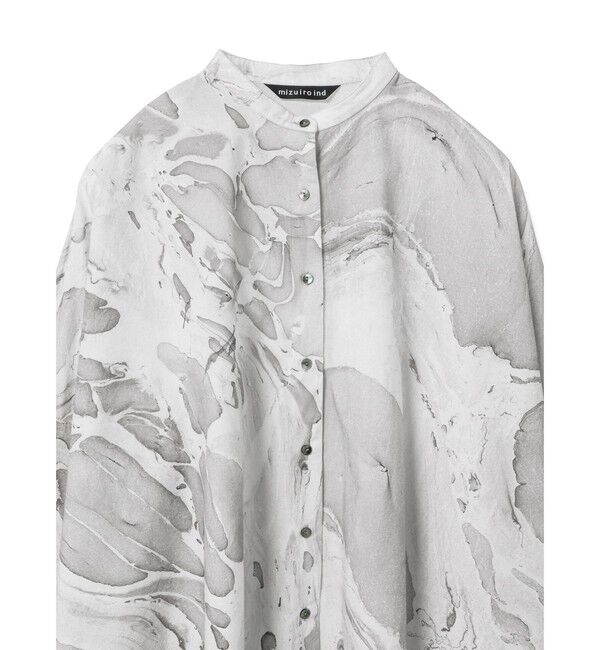 mizuiro ind「mizuiro ind マーブルプリントチュニックワンピース」|ワンピース|