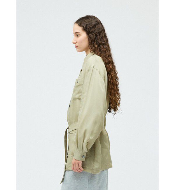 mizuiro ind「mizuiro ind キュプラフィールドシャツジャケット」|テーラードジャケット|