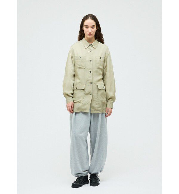 mizuiro ind「mizuiro ind キュプラフィールドシャツジャケット」|テーラードジャケット|