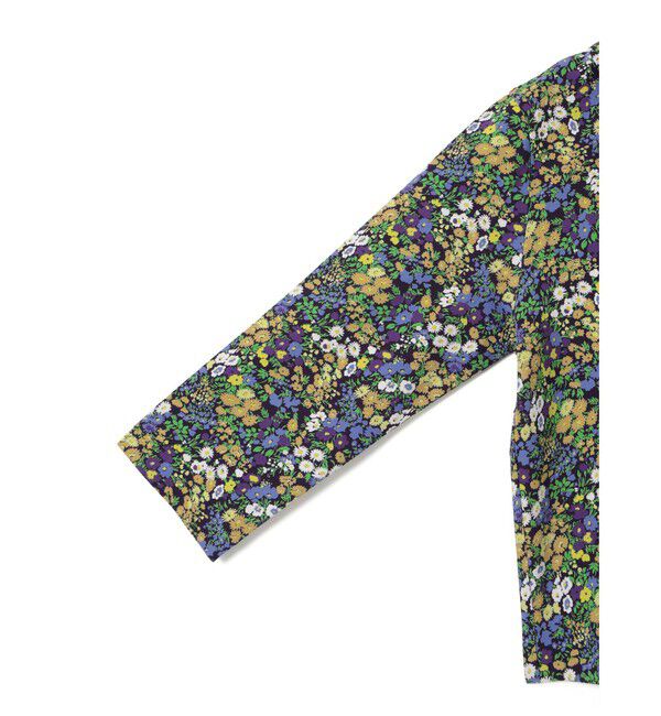 mizuiro ind「mizuiro ind フラワープリントラウンドカラーカーディガン」|カーディガン|