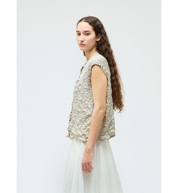 mizuiro ind「mizuiro ind ワッシャーノースリーブシャツ」|シャツ・ブラウス|