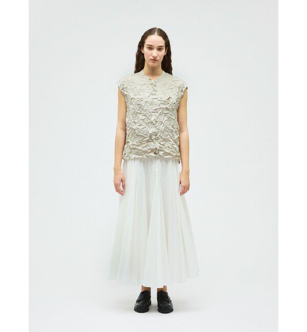 mizuiro ind「mizuiro ind ワッシャーノースリーブシャツ」|シャツ・ブラウス|