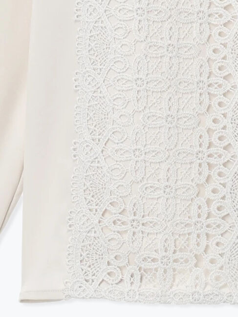 Te chichi「【WEB限定カラーあり】フロントレースブラウス」|シャツ・ブラウス|