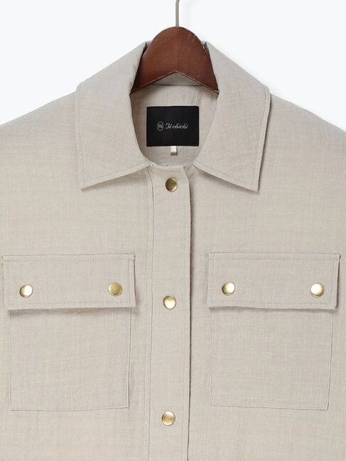 Te chichi「リネンライクWポケットジャケット」|その他|