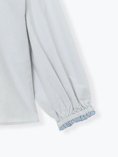 Samansa Mos2「胸元モチーフ刺繍レースブラウス」|シャツ・ブラウス|