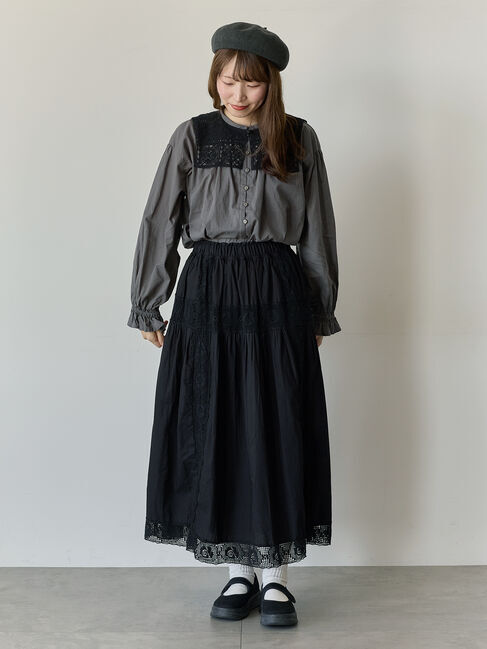 Samansa Mos2「【Cross&times;Staff】レース襟付きブラウス」|シャツ・ブラウス|