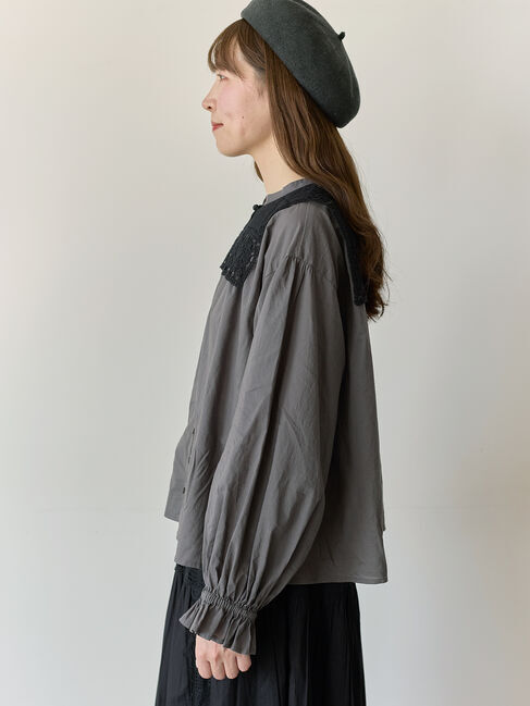 Samansa Mos2「【Cross&times;Staff】レース襟付きブラウス」|シャツ・ブラウス|