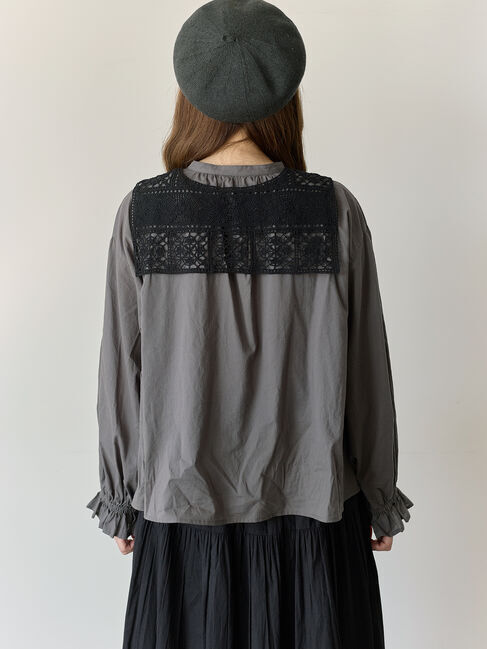 Samansa Mos2「【Cross&times;Staff】レース襟付きブラウス」|シャツ・ブラウス|