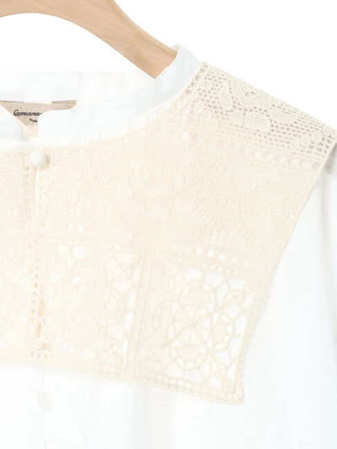 Samansa Mos2「【Cross&times;Staff】レース襟付きブラウス」|シャツ・ブラウス|