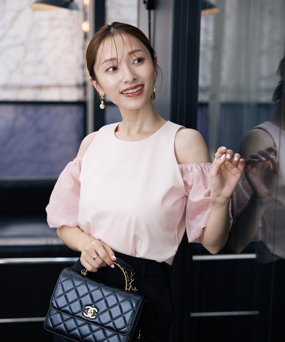 Maglie le cassetto「《M Maglie le cassetto&times;吉田理紗》ハーフスリーブヘルシーカットソー」|Tシャツ・カットソー|