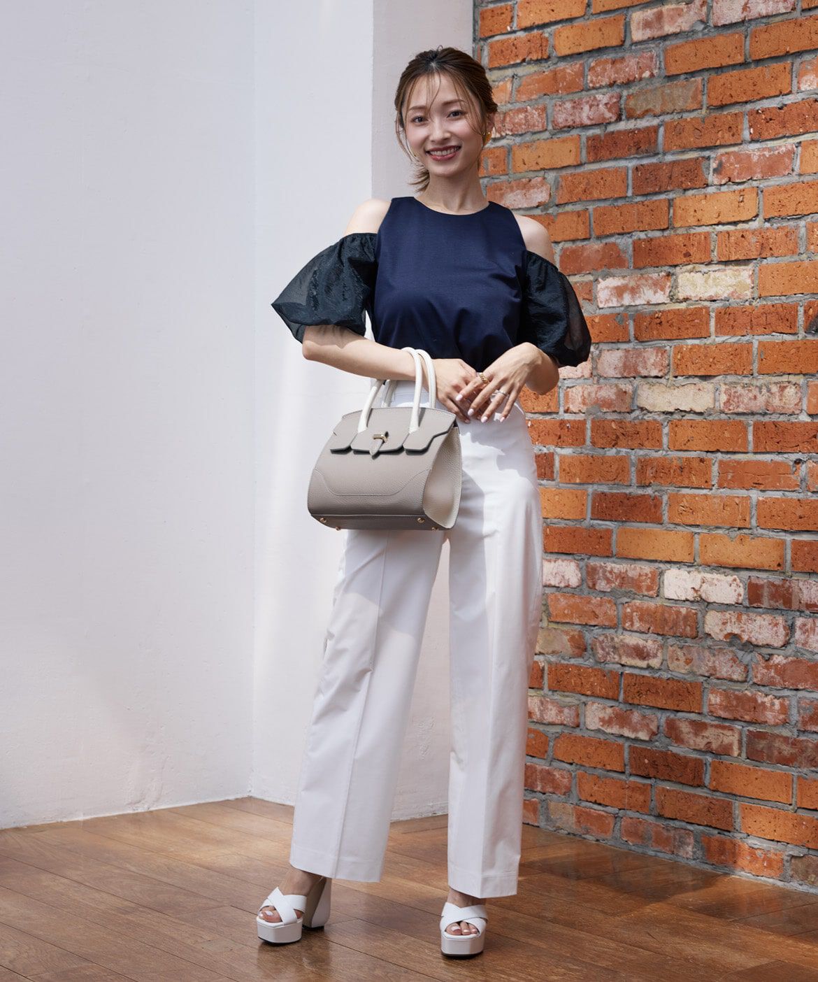 Maglie le cassetto「《M Maglie le cassetto&times;吉田理紗》ハーフスリーブヘルシーカットソー」|Tシャツ・カットソー|