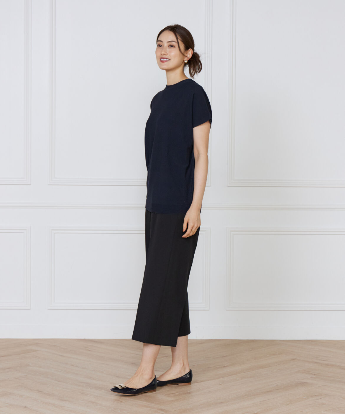 7-IDconcept.「ホールガーメントフレンチスリーブプルオーバー」|ニット・セーター|