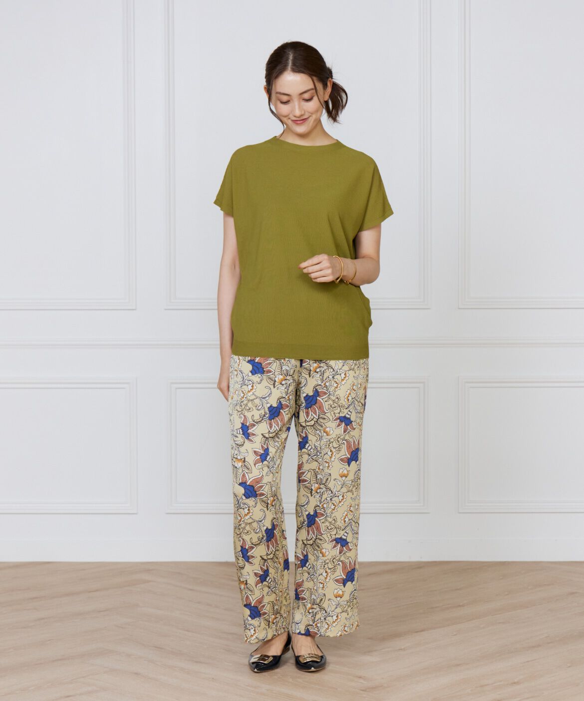 7-IDconcept.「ホールガーメントフレンチスリーブプルオーバー」|ニット・セーター|