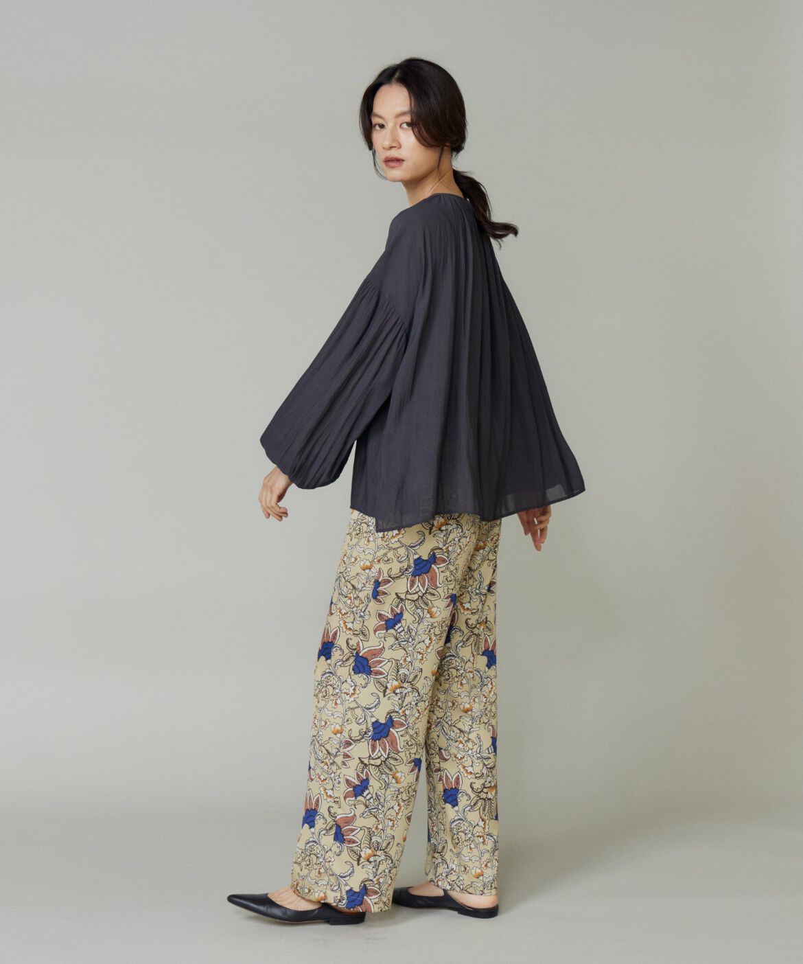 Le Souk「《大きいサイズ》ギャザーブラウス」|シャツ・ブラウス|