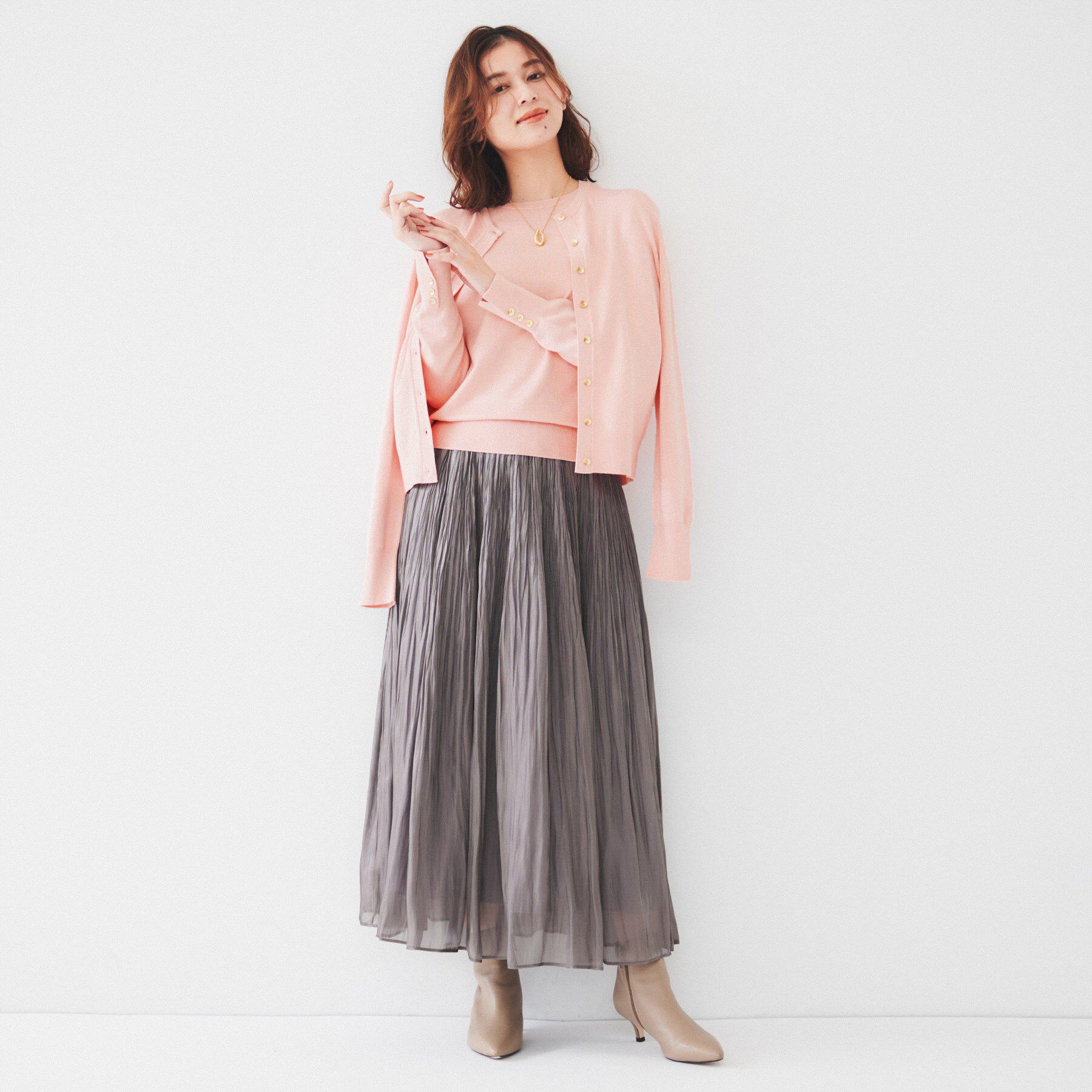 UNTITLED「【アンサンブル可能/6色展開】スパンレーヨン プルオーバーニット」|ニット・セーター|