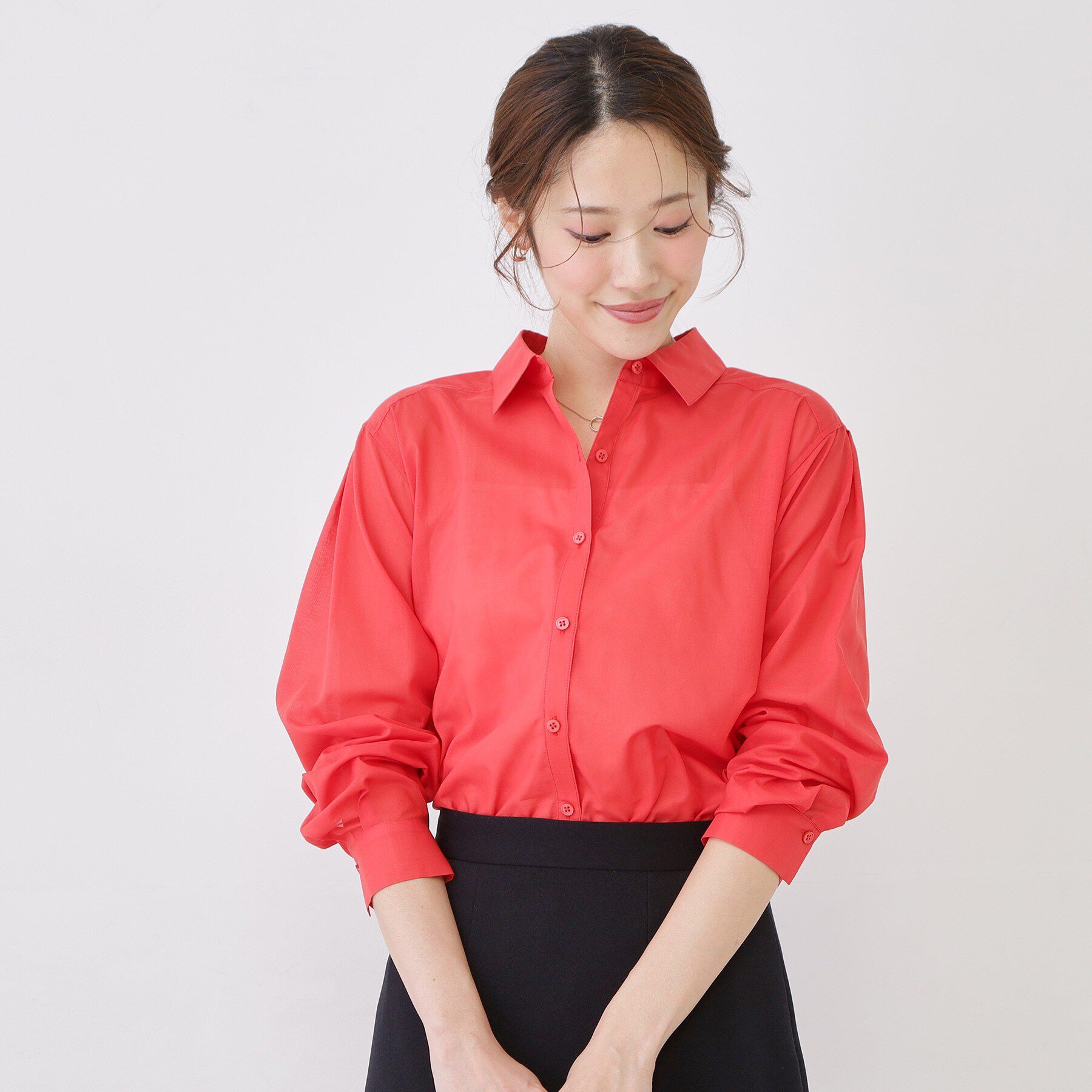 COUP DE CHANCE「【手洗い可／ソフトな風合い】シアーローンシャツ」|シャツ・ブラウス|