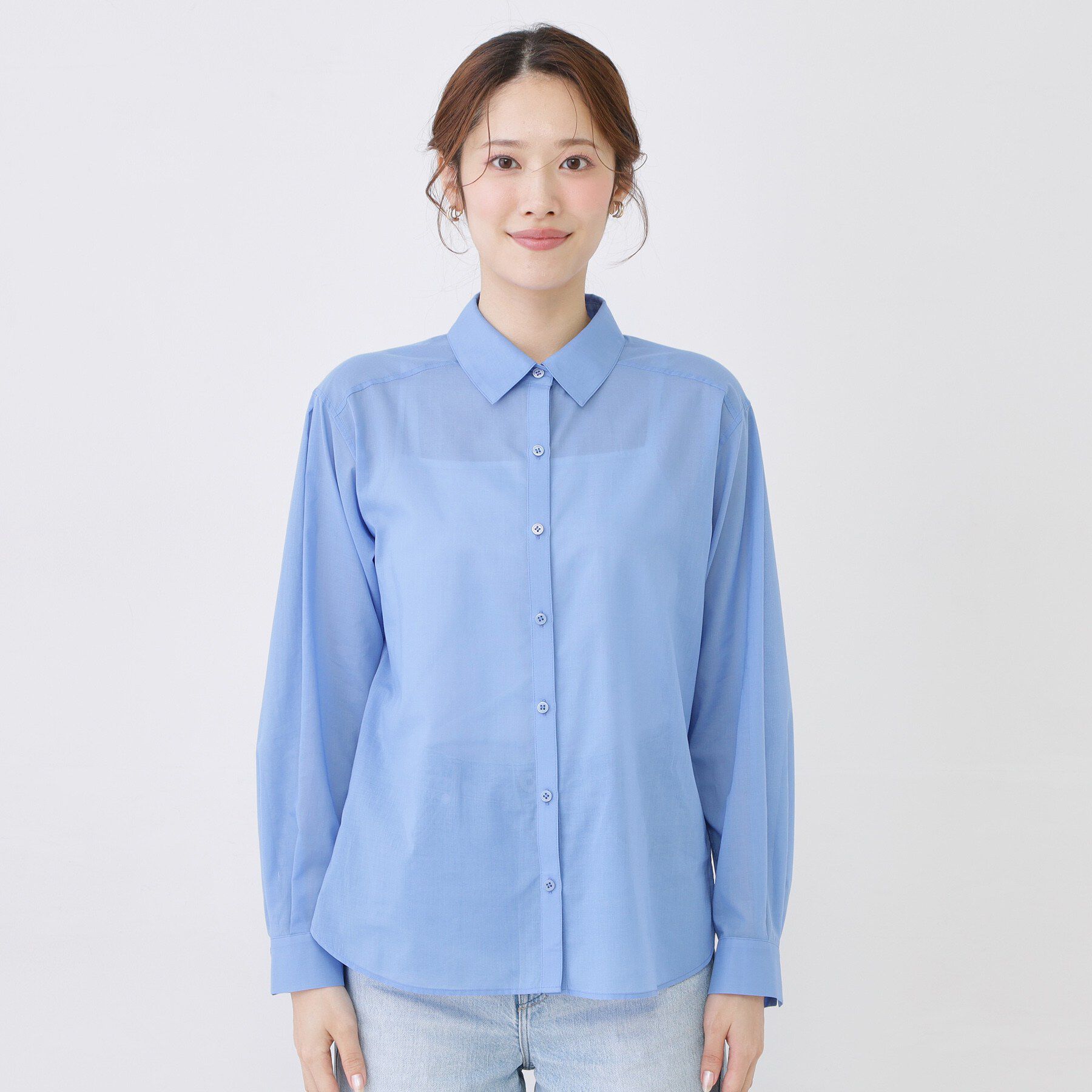 COUP DE CHANCE「【手洗い可／ソフトな風合い】シアーローンシャツ」|シャツ・ブラウス|