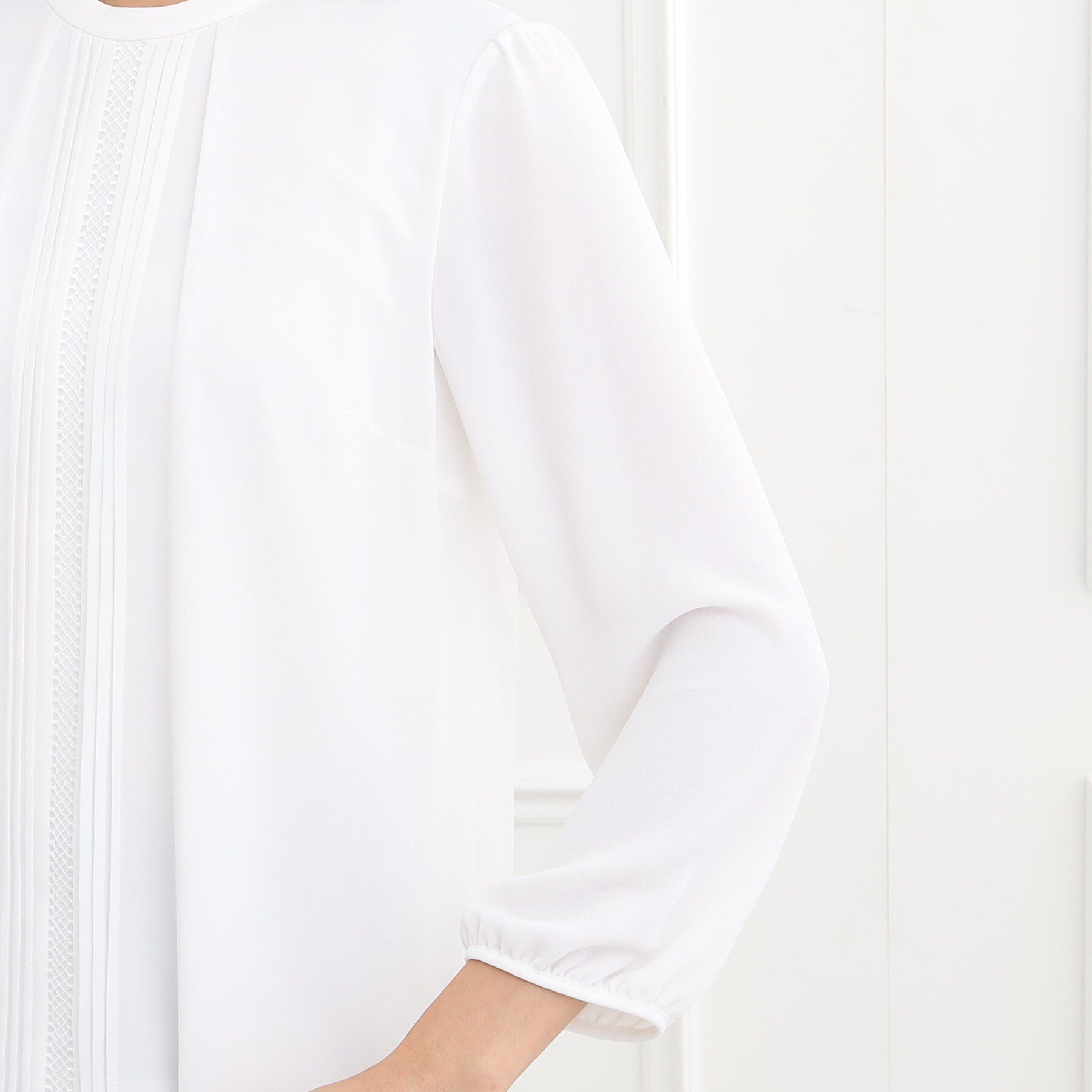 Reflect「【マシンウォッシュ可】フロントレースブラウス」|シャツ・ブラウス|