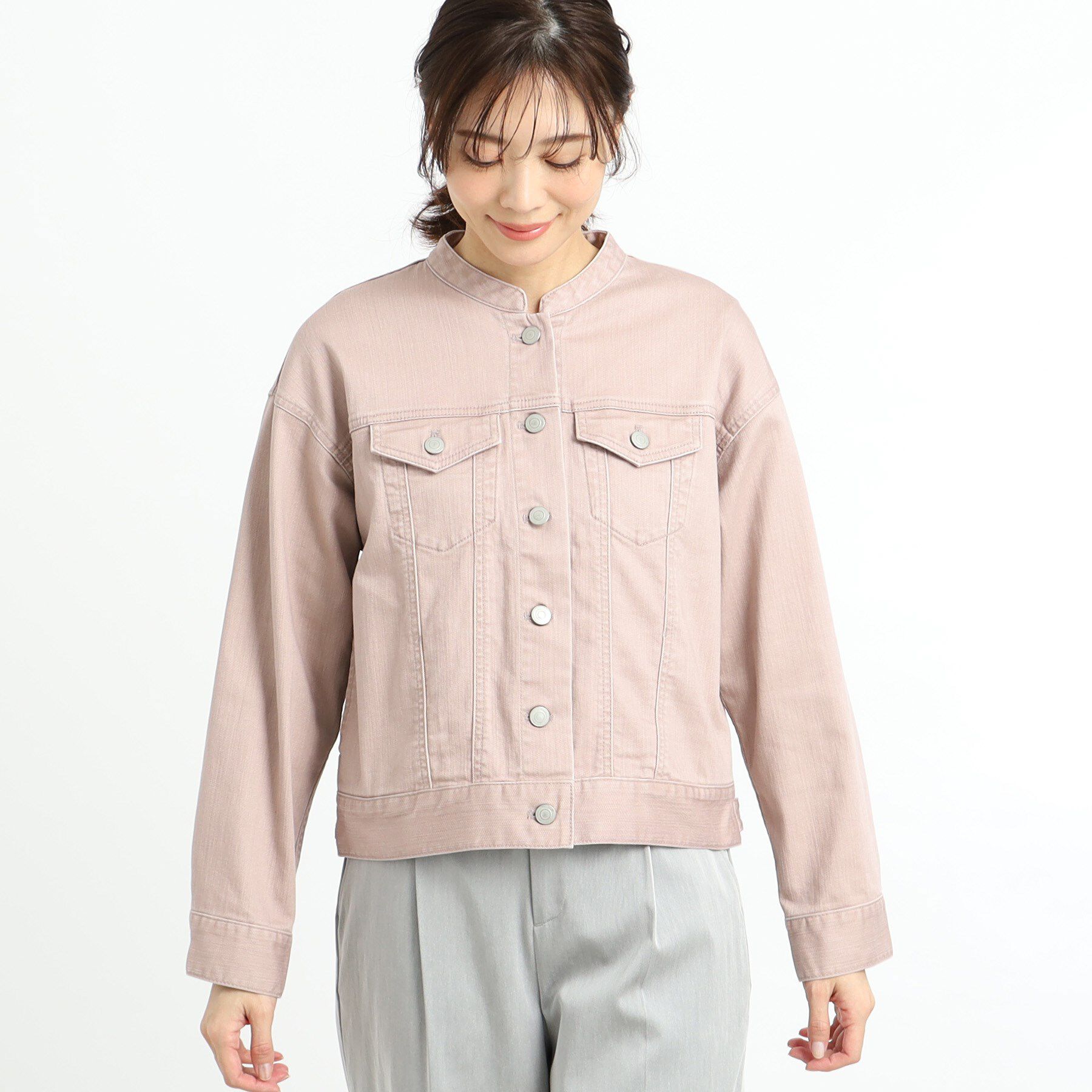 Reflect「【手洗い可】カラーデニムジャケット」|デニムジャケット|