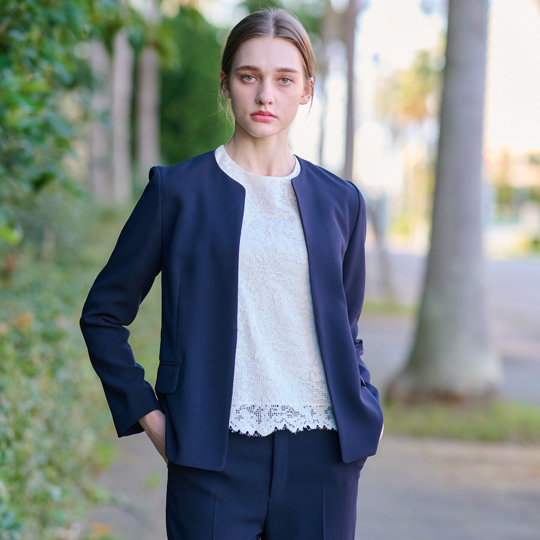 DRESSTERIOR「【セットアップ可/セレモニー】オケージョンSETUPジャケット」|ノーカラージャケット|