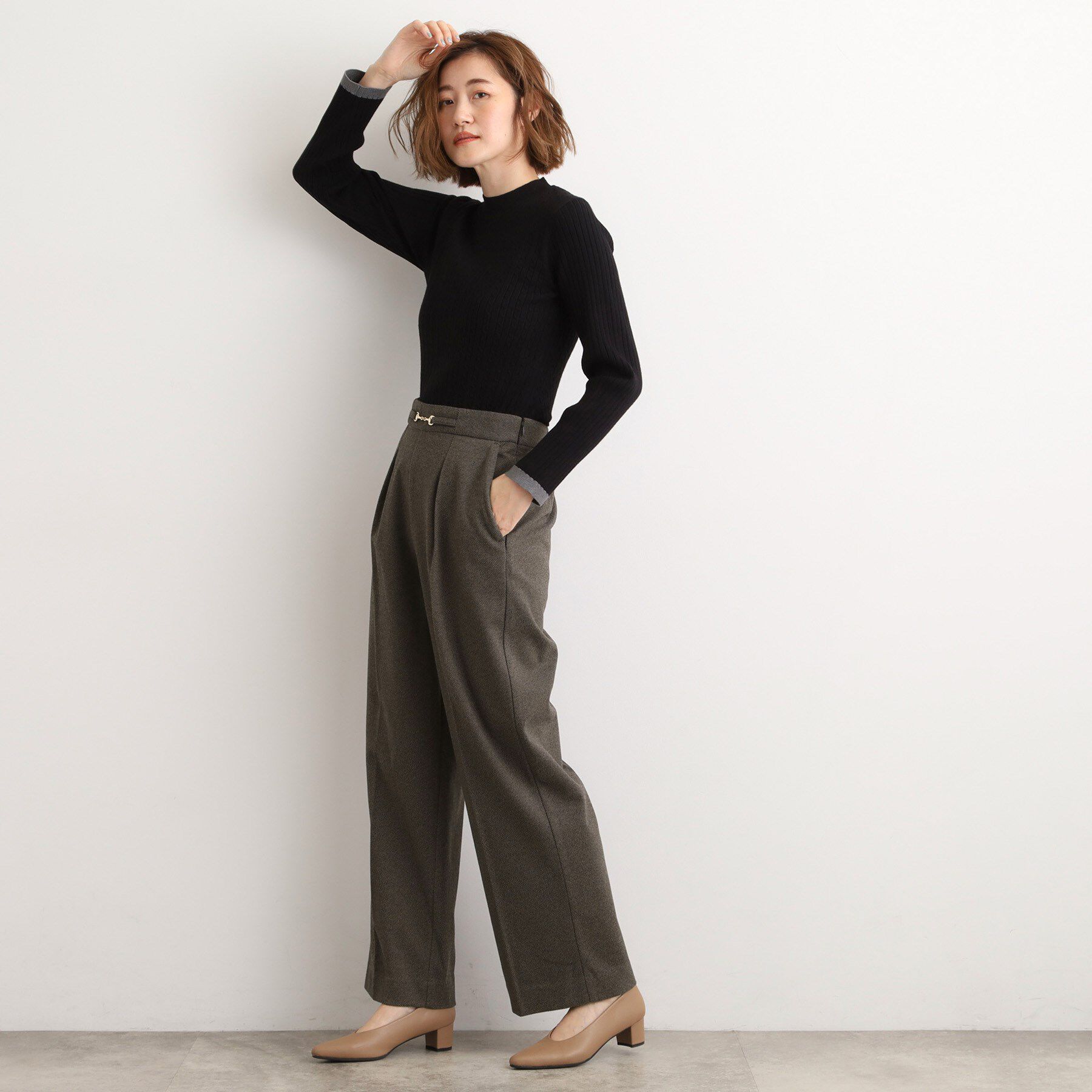 grove「フロントビットカルゼワイドパンツ」|その他|