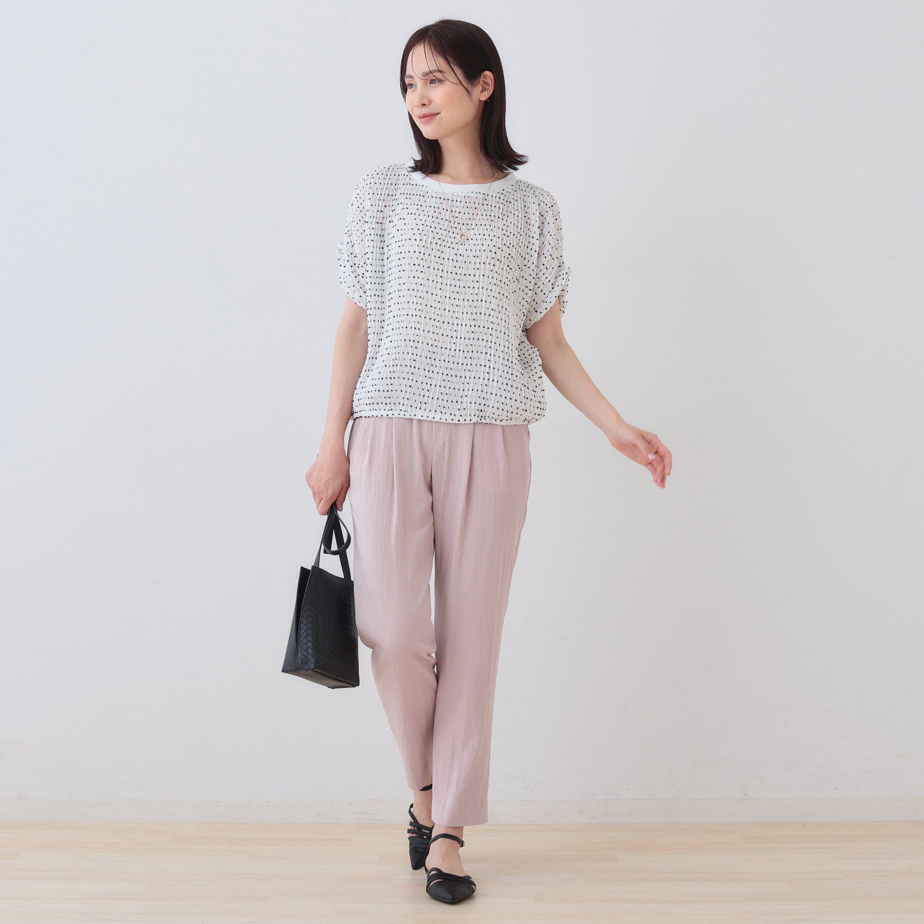 INDIVI「【シワになりにくい】コットンライクテーパードパンツ」|その他|