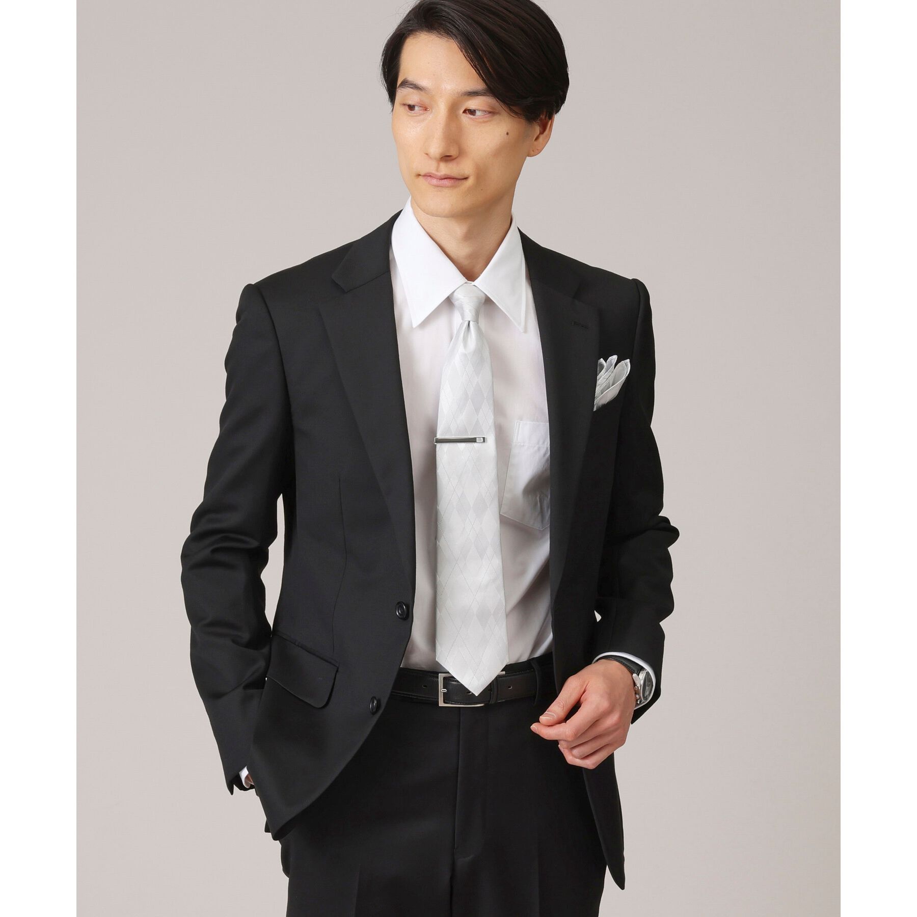 TAKEO KIKUCHI「【ブライダル/フォーマル対応】ネクタイ＆チーフ＆タイバー  BOXセット」|ネクタイ・蝶ネクタイ|